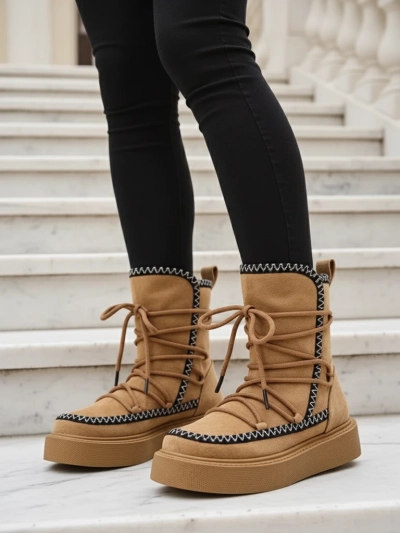 Botine de zăpadă pentru femei Royalfashion, cu șireturi Siozi