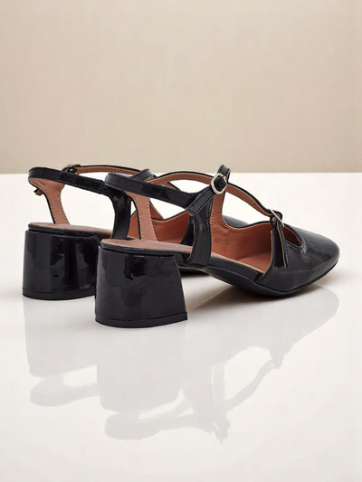 Royalfashion Pantofi dama cu toc jos si barete decorative Lolita