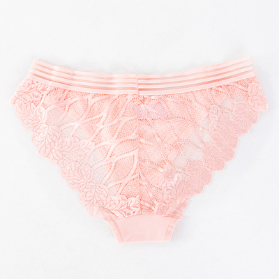 Chiloți de damă roz deschis din dantelă - Lenjerie intimă