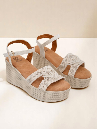 Royalfashion Sandale cu platformă pentru femei împletite Sunny Day