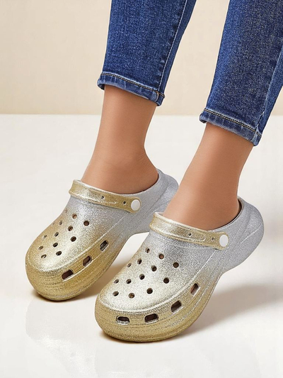 Sandale de vară din cauciuc pentru femei Royalfashion cu decupaje Dellosa