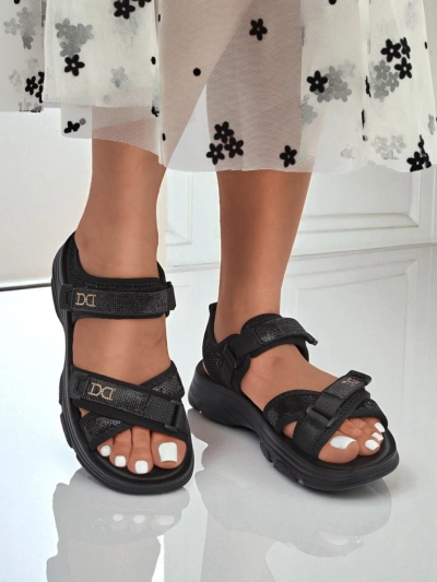 Royalfashion Sandale de damă cu paiete ShineStep