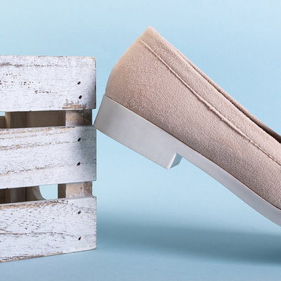 Atrugiel pudră mocasini de damă cu ciucuri - Încălțăminte