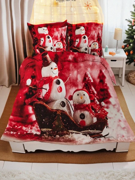 Royalfashion Lenjerie de pat de Crăciun 160x200 set 3 PIESE