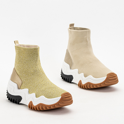 Pantofi sport Tenera Glitter pentru femei aurii - Încălțăminte
