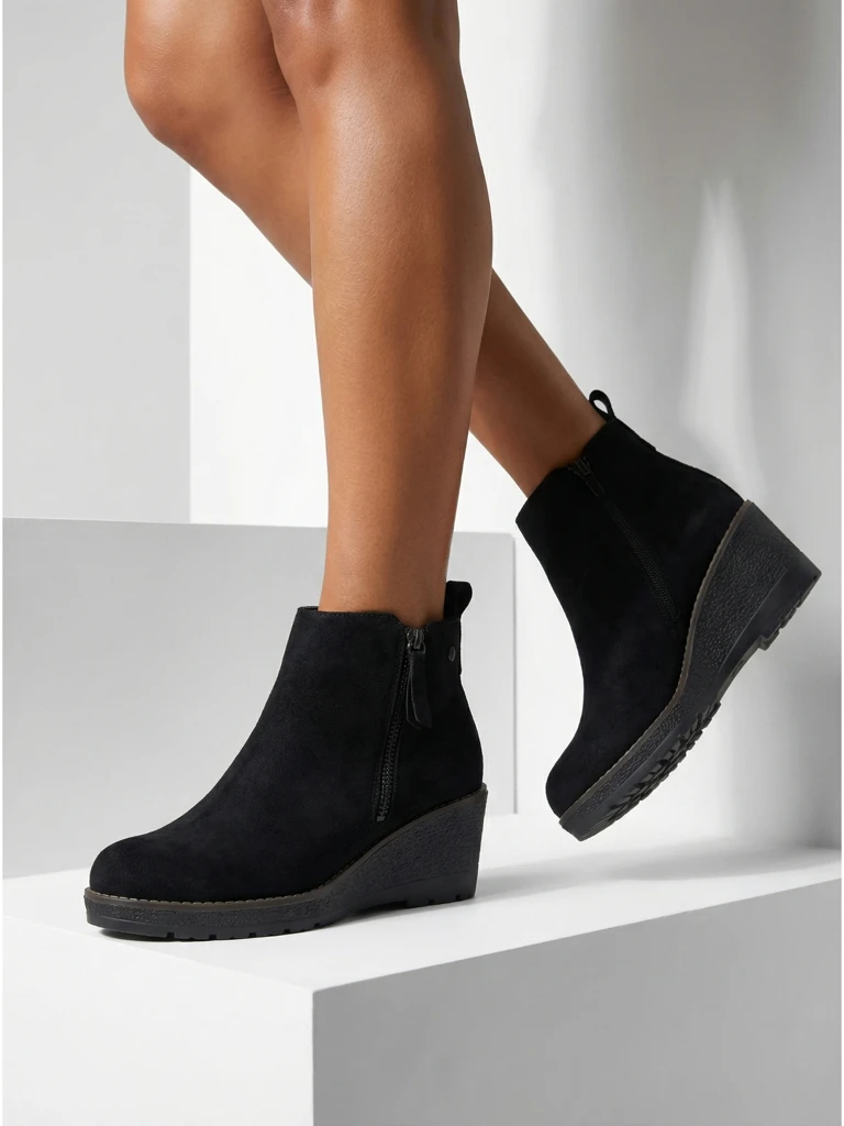 Botine de damă cu platformă ascunsă Zarrico