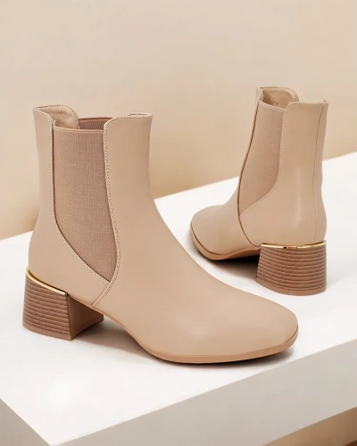 Cizme de glezna pentru femei Royalfashion cu tocuri joase Eterra