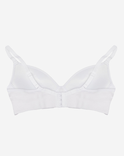 Sutien de damă cu nervuri, alb- Lenjerie