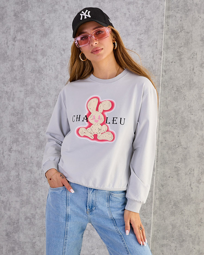 Royalfashion Hanorac cu imprimeu subțire din bumbac pentru femei