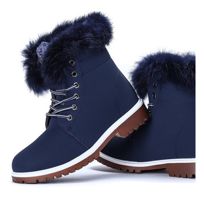 Ocieplane trapery w kolorze granatowym Sofja - Obuwie