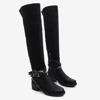 Cizme dama negre peste genunchi Luija- Încălțăminte