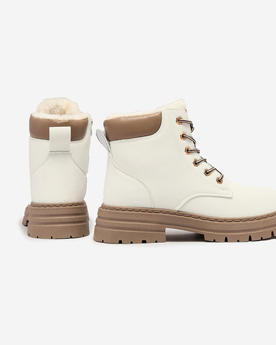 Royalfashion White cizme izolate pentru femei Radoras