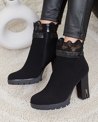Royalfashion Cizme Stiletto decorate Leroleda pentru femei