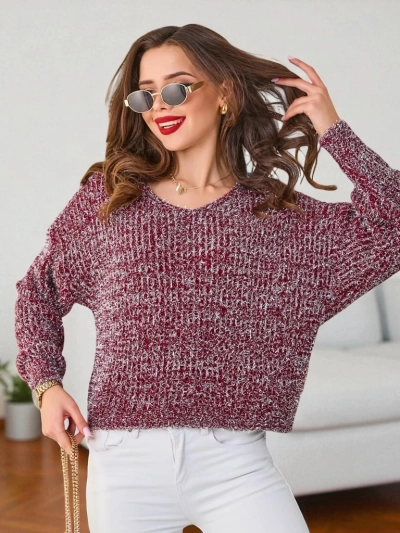 Royalfashion Pulover pentru femei cu fir strălucitor