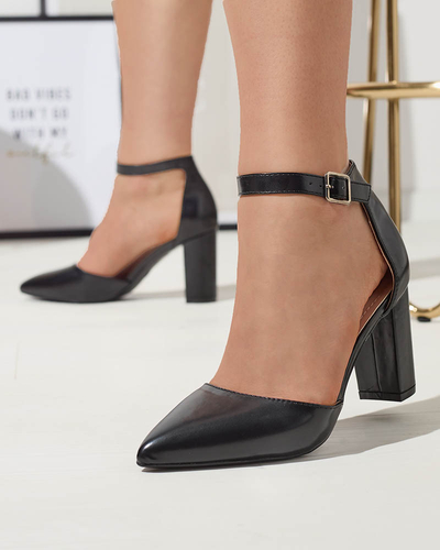 Pantofi de damă pe post de pantofi de culoare neagră- Încălțăminte