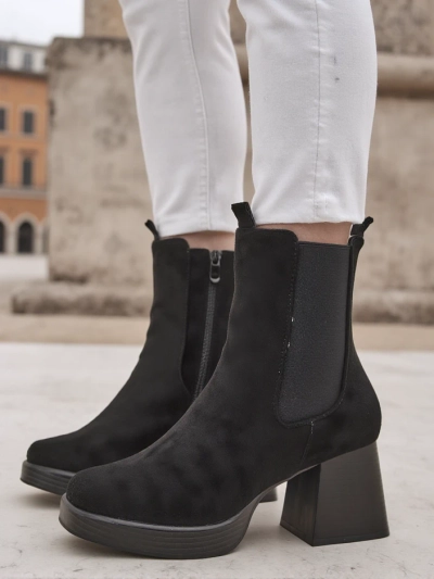 Botine pentru femei Royalfashion cu toc bloc Miezo