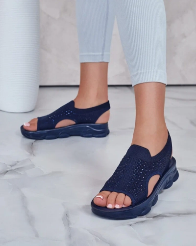 Royalfashion Sandale de damă cu partea superioară din volan