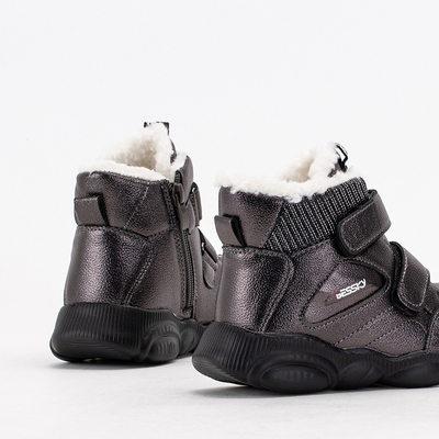 Cizme de zăpadă pentru fete din grafit Madiko - Încălțăminte