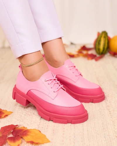 Royalfashion Pink Femei mată Half Boots pe talpă solidă Trendy Chunky