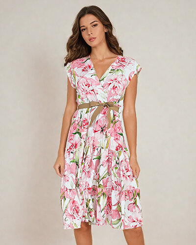 Royalfashion Rochie de damă midiw floral