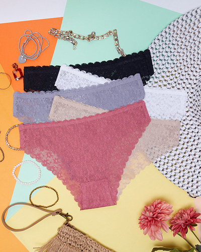 Pachet 5 Slip dama din dantela fara cusaturi Slip - Lenjerie intimă