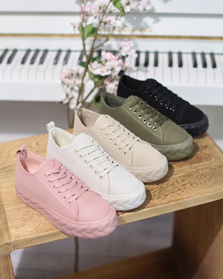 Adidași cu platformă pentru femei bej Sedix - Încălțăminte