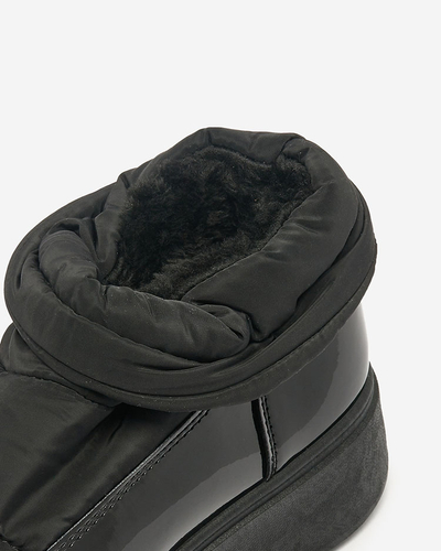 Royalfashion Cizme de zăpadă slip-on pentru femei de culoare neagră Ademra