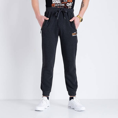 Pantaloni de trening pentru bărbați gri închis - Îmbrăcăminte