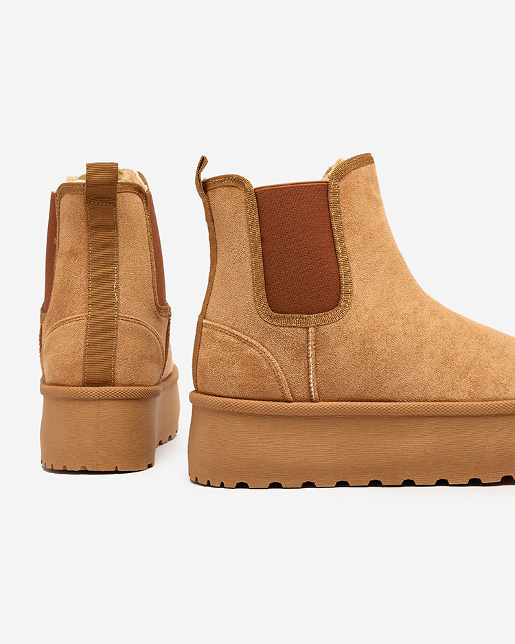 Royalfashion Cizme de zăpadă cu platformă pentru femei maro Stiellsia