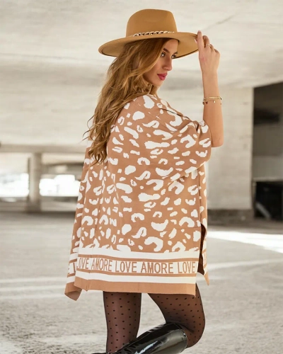 Royalfashion Poncho imprimat pentru femei