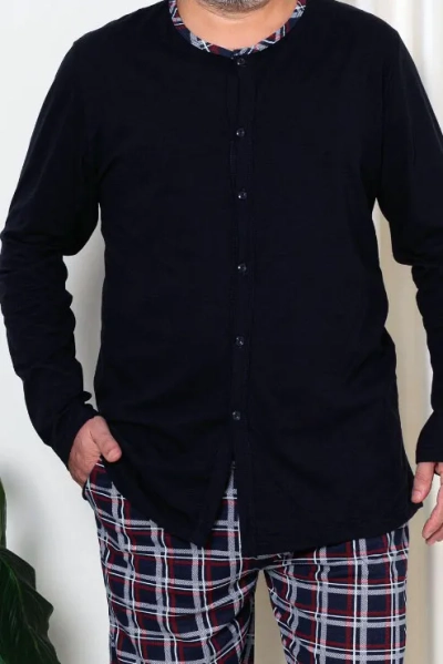 Royalfashion Pijamale din Bumbac cu Pattern pentru Bărbați MARIME MARE