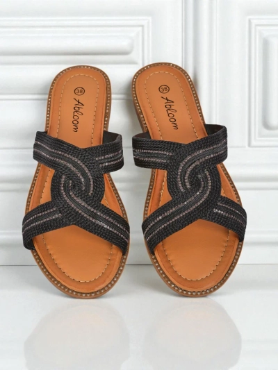 Royalfashion Babes Klapki Braided Woven Breeze