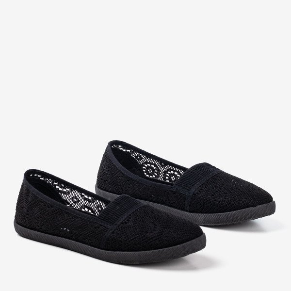 Ballerine dantelate negre Noremies - Încălțăminte