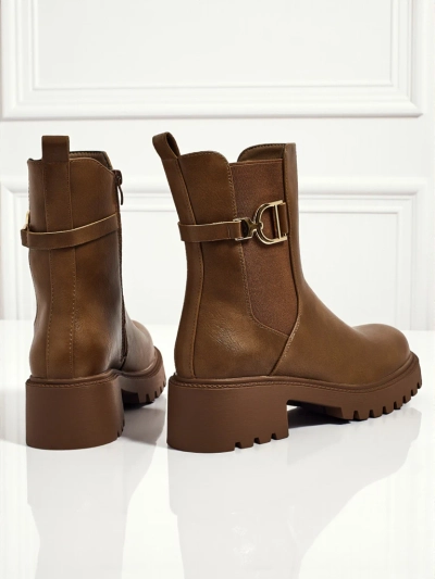 Botine înalte de damă din piele ecologică Ovella