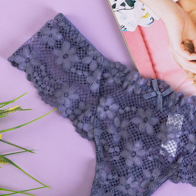 Tanga dantela violet pentru dama - Lenjerie intima