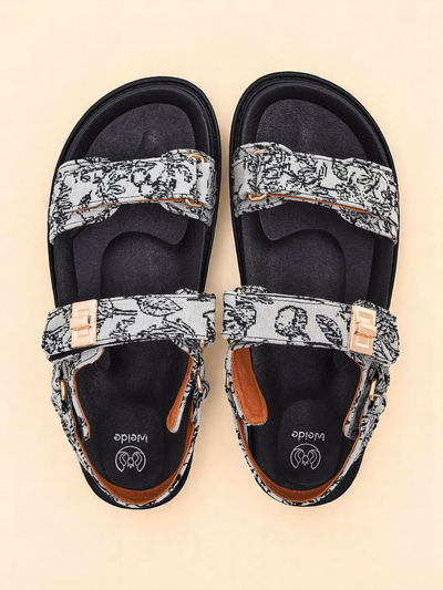 Royalfashion Sandale dama cu imprimeu Aloe