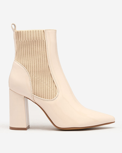 Royalfashion Cizme stiletto Lady Jeny albe pentru femei