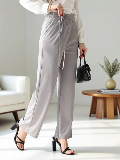 Pantaloni largi pentru femei Royalfashion cu legătură pe lateral