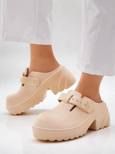 Sandale cu toc din cauciuc pentru femei Royalfashion Voxones