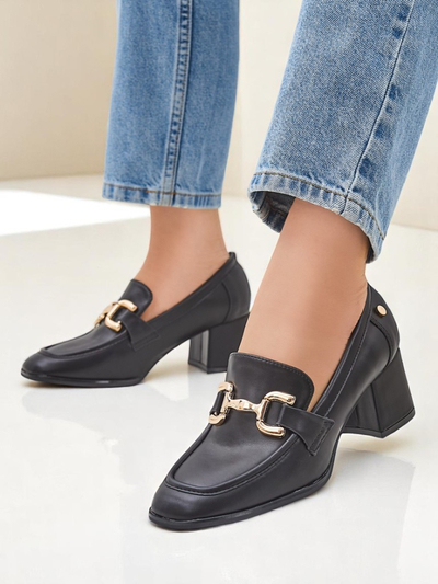 Mocasini Royalfashion pentru femei cu toc jos Kamelia