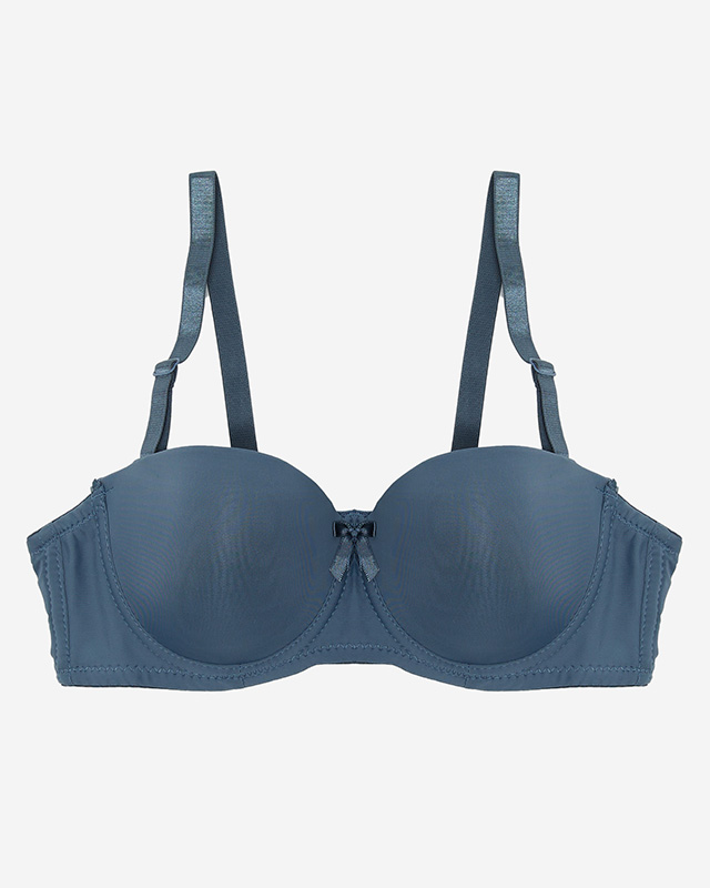 Sutien căptușit de damă albastru închis - Lenjerie intima
