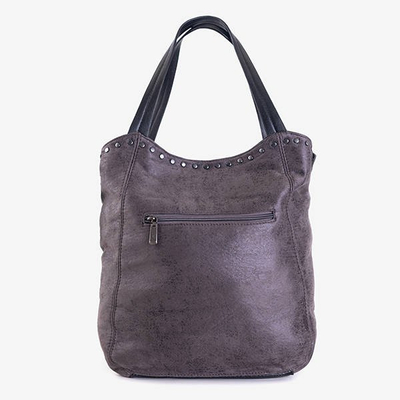 Geantă de mână pentru femei cu strasuri în gri - Genți de mână