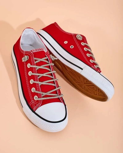 Royalfashion Adidași de damă cu șireturi decorative Timi