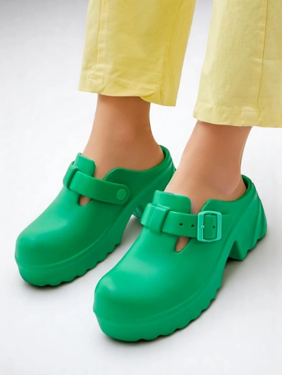 Sandale cu toc din cauciuc pentru femei Royalfashion Voxones