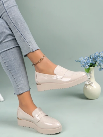 Royalfashion Mocasi din patent pentru femei Afidale