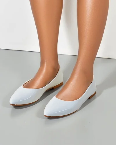 Royalfashion Pantofi ballet din piele ecologică patentată pentru femei Aramiese