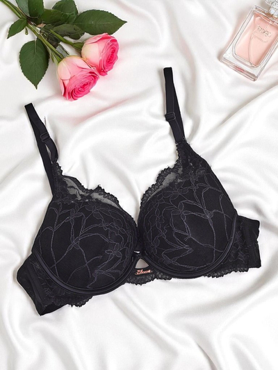 Royalfashion Sutien push-up pentru femei cu dantelă Luna Push-Up