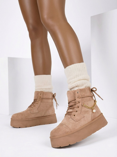 Royalfashion Cizme Woruces cu șiret pentru femei