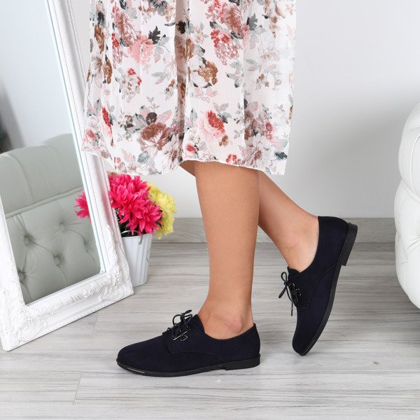 Granatowe klasyczne półbuty Yara- Obuwie