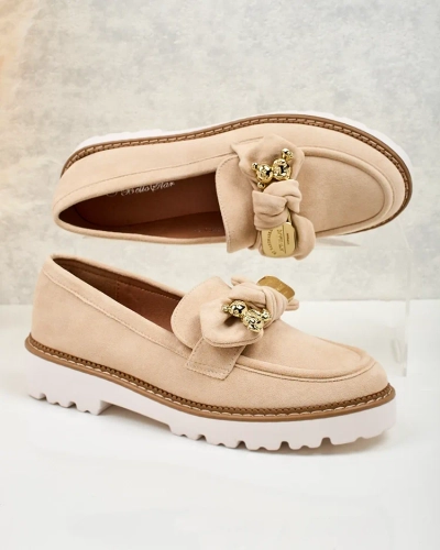 Royalfashion Mocasini de damă cu fundiță Ezizer